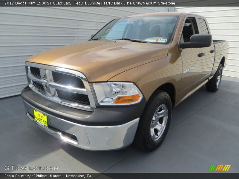 Tequila Sunrise Pearl / Dark Slate Gray/Medium Graystone 2012 Dodge Ram 1500 ST Quad Cab