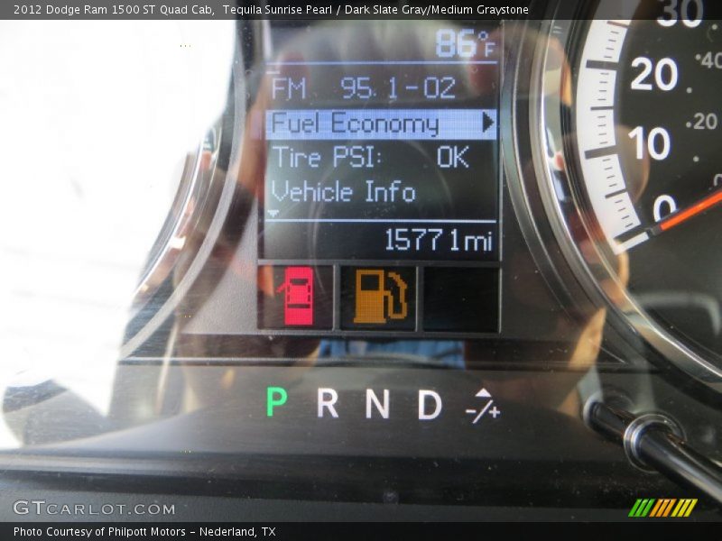 Tequila Sunrise Pearl / Dark Slate Gray/Medium Graystone 2012 Dodge Ram 1500 ST Quad Cab