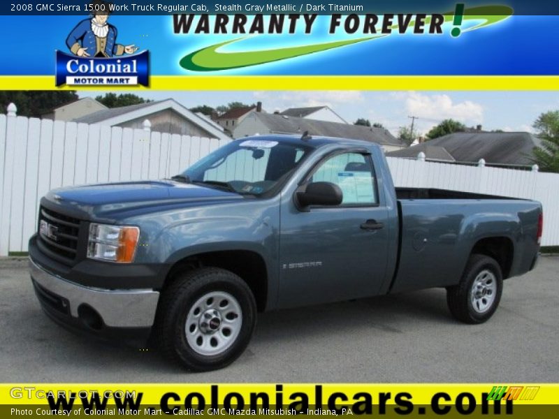Stealth Gray Metallic / Dark Titanium 2008 GMC Sierra 1500 Work Truck Regular Cab