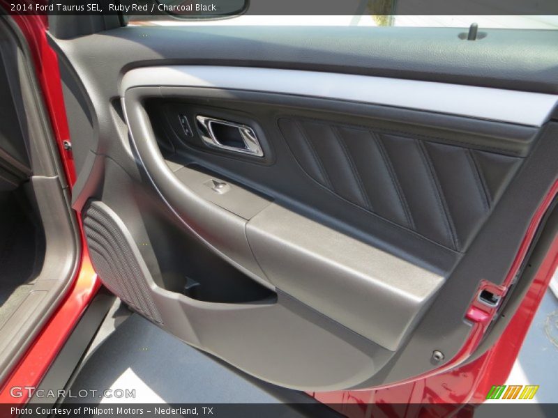 Ruby Red / Charcoal Black 2014 Ford Taurus SEL