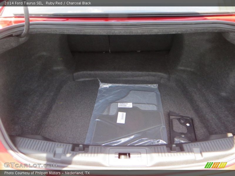 Ruby Red / Charcoal Black 2014 Ford Taurus SEL
