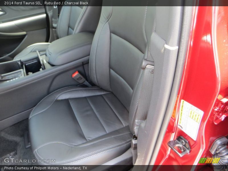 Ruby Red / Charcoal Black 2014 Ford Taurus SEL