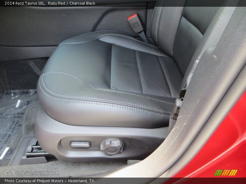 Ruby Red / Charcoal Black 2014 Ford Taurus SEL