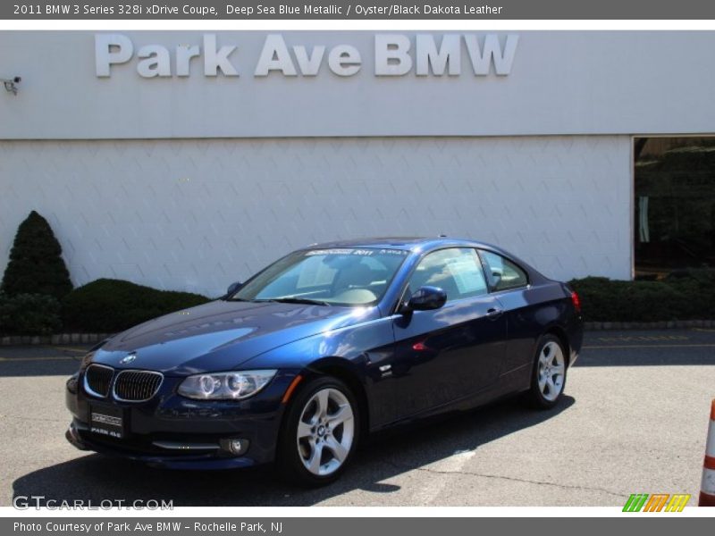 Deep Sea Blue Metallic / Oyster/Black Dakota Leather 2011 BMW 3 Series 328i xDrive Coupe