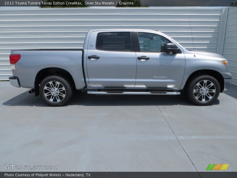 Silver Sky Metallic / Graphite 2013 Toyota Tundra Texas Edition CrewMax