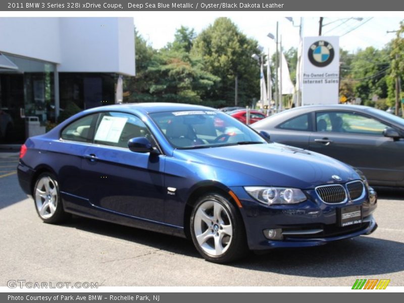 Deep Sea Blue Metallic / Oyster/Black Dakota Leather 2011 BMW 3 Series 328i xDrive Coupe