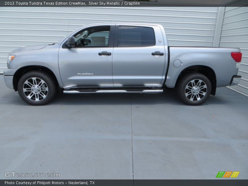 Silver Sky Metallic / Graphite 2013 Toyota Tundra Texas Edition CrewMax