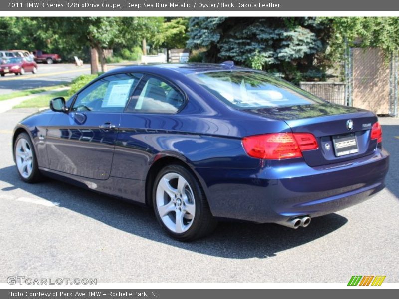 Deep Sea Blue Metallic / Oyster/Black Dakota Leather 2011 BMW 3 Series 328i xDrive Coupe