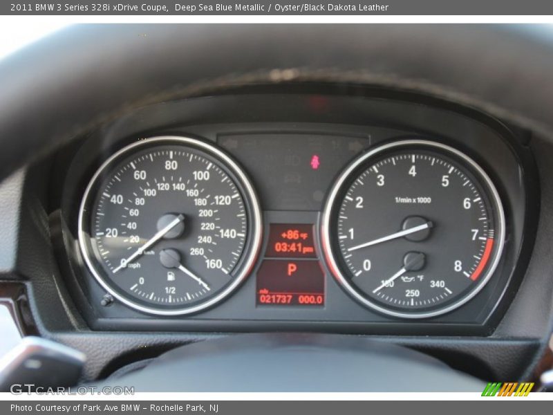 Deep Sea Blue Metallic / Oyster/Black Dakota Leather 2011 BMW 3 Series 328i xDrive Coupe