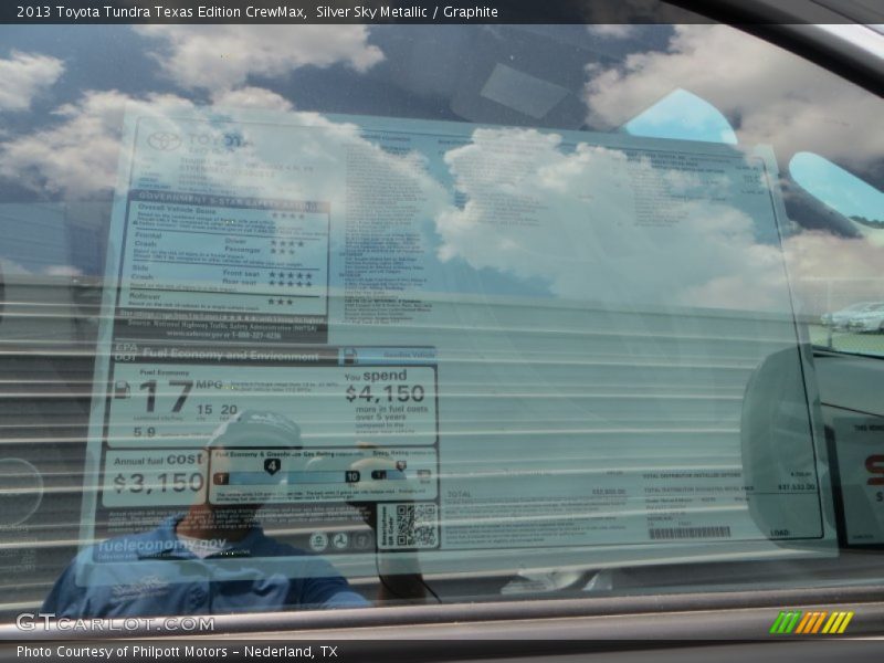 Silver Sky Metallic / Graphite 2013 Toyota Tundra Texas Edition CrewMax