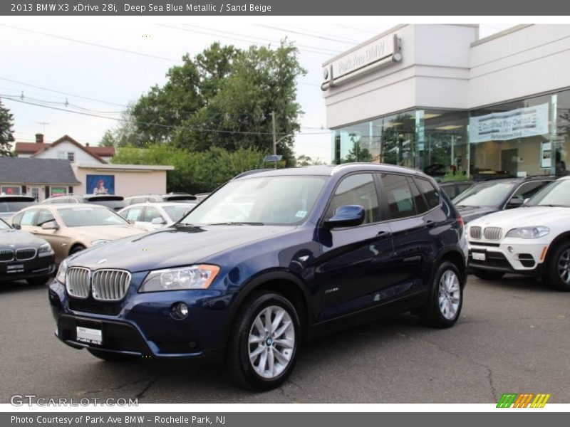 Deep Sea Blue Metallic / Sand Beige 2013 BMW X3 xDrive 28i