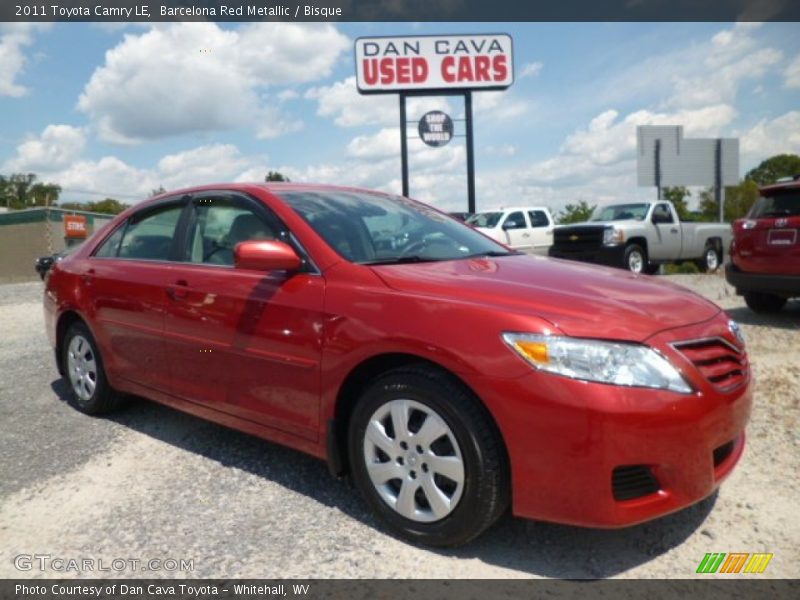 Barcelona Red Metallic / Bisque 2011 Toyota Camry LE