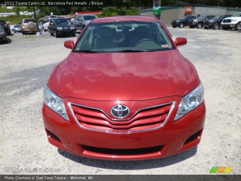 Barcelona Red Metallic / Bisque 2011 Toyota Camry LE