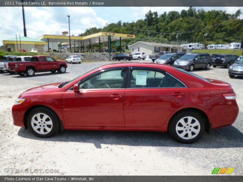 Barcelona Red Metallic / Bisque 2011 Toyota Camry LE