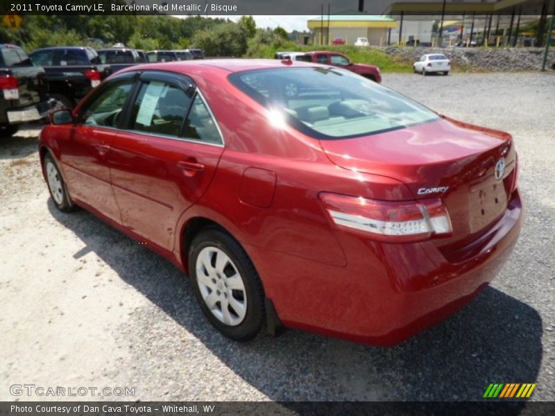 Barcelona Red Metallic / Bisque 2011 Toyota Camry LE