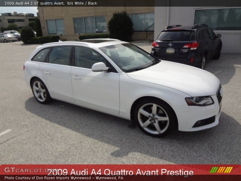Ibis White / Black 2009 Audi A4 2.0T quattro Avant