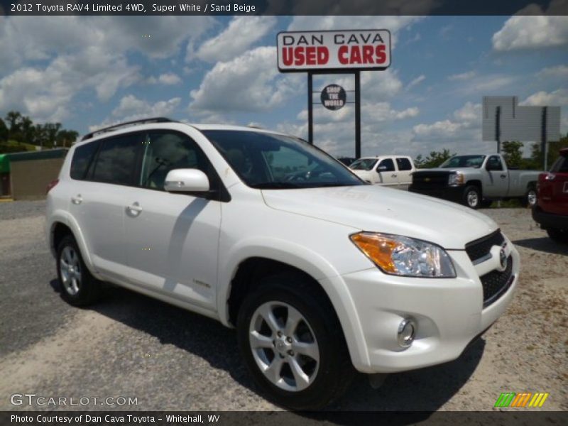 Super White / Sand Beige 2012 Toyota RAV4 Limited 4WD