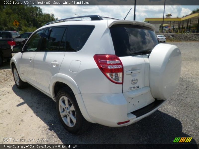 Super White / Sand Beige 2012 Toyota RAV4 Limited 4WD