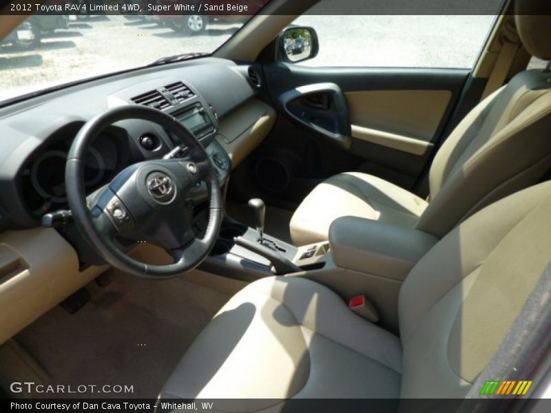 Super White / Sand Beige 2012 Toyota RAV4 Limited 4WD
