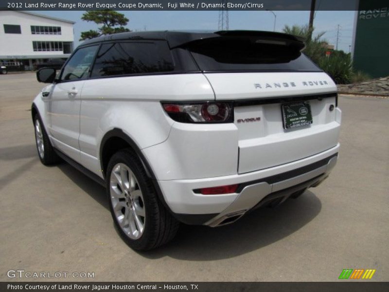 Fuji White / Dynamic Ebony/Cirrus 2012 Land Rover Range Rover Evoque Coupe Dynamic