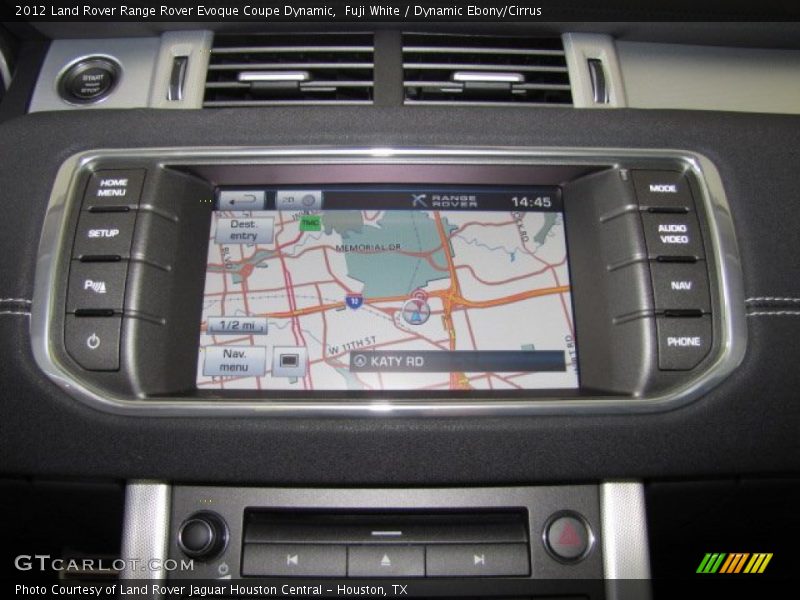 Navigation of 2012 Range Rover Evoque Coupe Dynamic