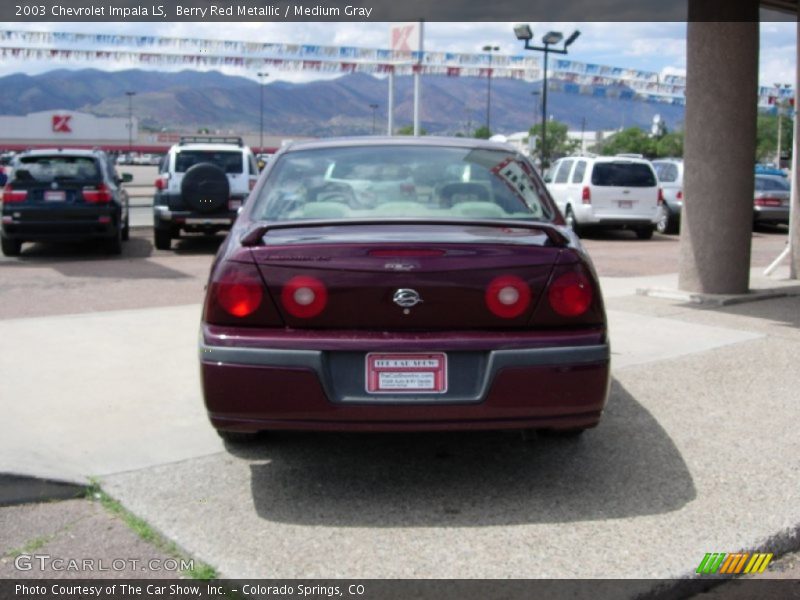 Berry Red Metallic / Medium Gray 2003 Chevrolet Impala LS