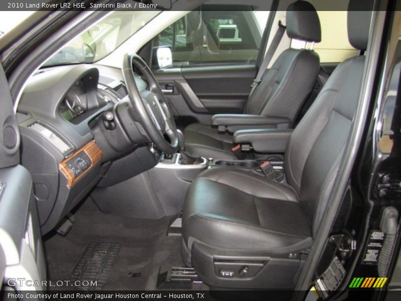 Front Seat of 2010 LR2 HSE