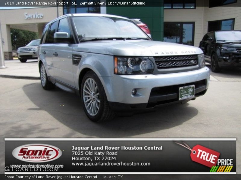 Zermatt Silver / Ebony/Lunar Stitching 2010 Land Rover Range Rover Sport HSE