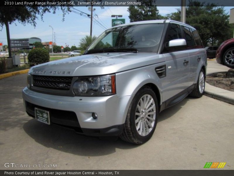 Zermatt Silver / Ebony/Lunar Stitching 2010 Land Rover Range Rover Sport HSE