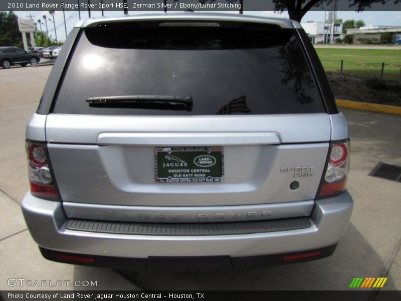 Zermatt Silver / Ebony/Lunar Stitching 2010 Land Rover Range Rover Sport HSE