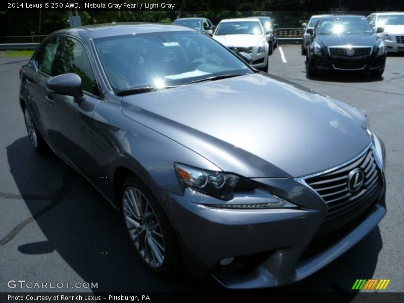 Nebula Gray Pearl / Light Gray 2014 Lexus IS 250 AWD