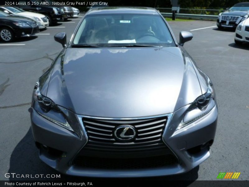 Nebula Gray Pearl / Light Gray 2014 Lexus IS 250 AWD