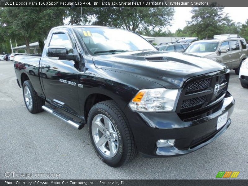 Brilliant Black Crystal Pearl / Dark Slate Gray/Medium Graystone 2011 Dodge Ram 1500 Sport Regular Cab 4x4