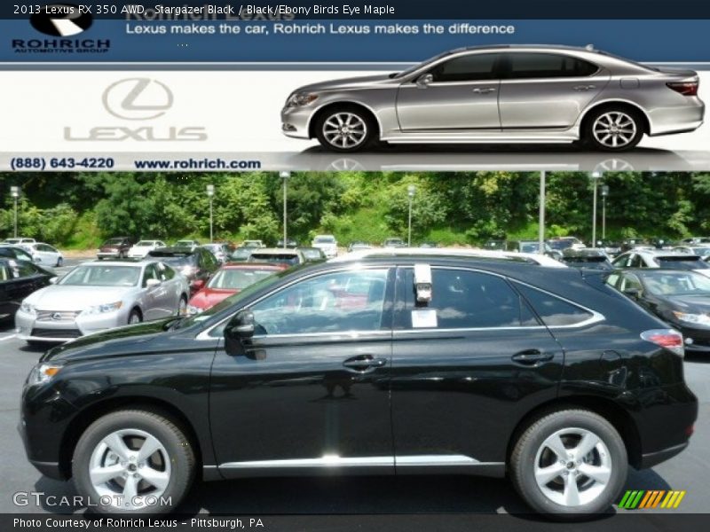Stargazer Black / Black/Ebony Birds Eye Maple 2013 Lexus RX 350 AWD
