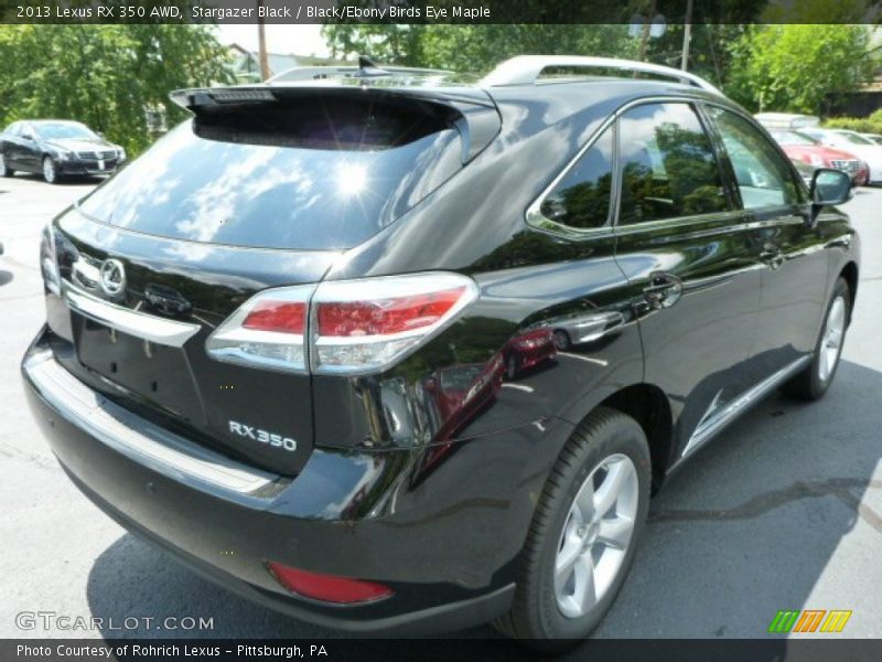 Stargazer Black / Black/Ebony Birds Eye Maple 2013 Lexus RX 350 AWD