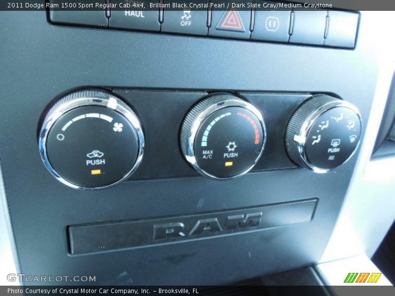 Brilliant Black Crystal Pearl / Dark Slate Gray/Medium Graystone 2011 Dodge Ram 1500 Sport Regular Cab 4x4