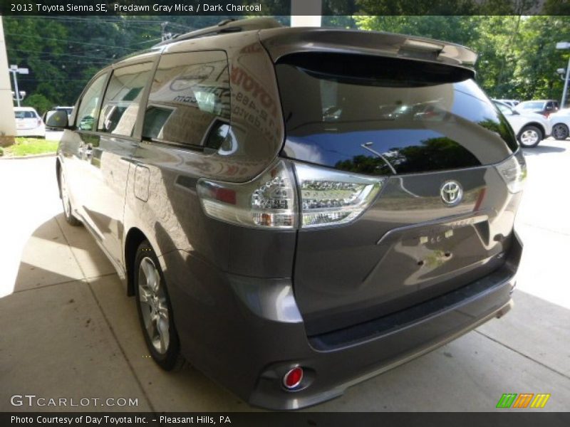 Predawn Gray Mica / Dark Charcoal 2013 Toyota Sienna SE