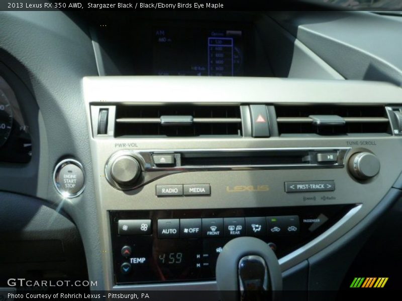 Stargazer Black / Black/Ebony Birds Eye Maple 2013 Lexus RX 350 AWD