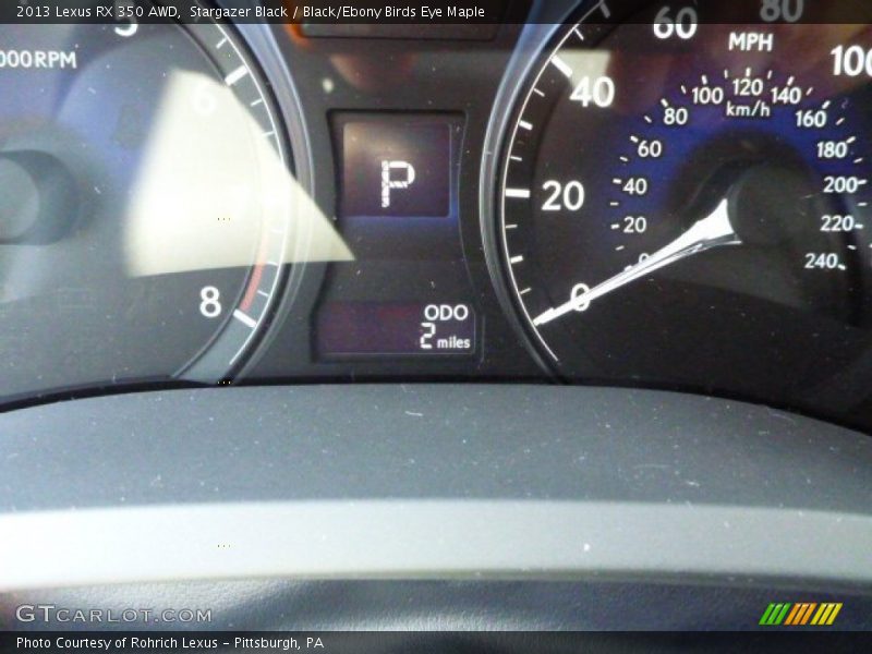 Stargazer Black / Black/Ebony Birds Eye Maple 2013 Lexus RX 350 AWD