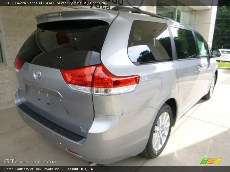 Silver Sky Metallic / Light Gray 2013 Toyota Sienna XLE AWD