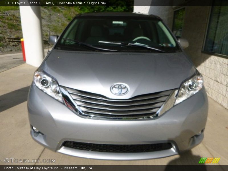 Silver Sky Metallic / Light Gray 2013 Toyota Sienna XLE AWD