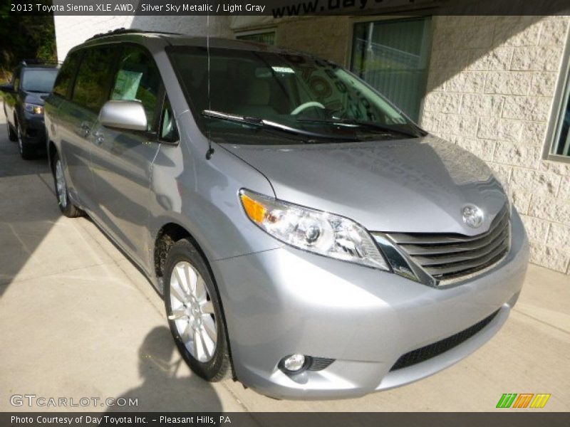 Silver Sky Metallic / Light Gray 2013 Toyota Sienna XLE AWD