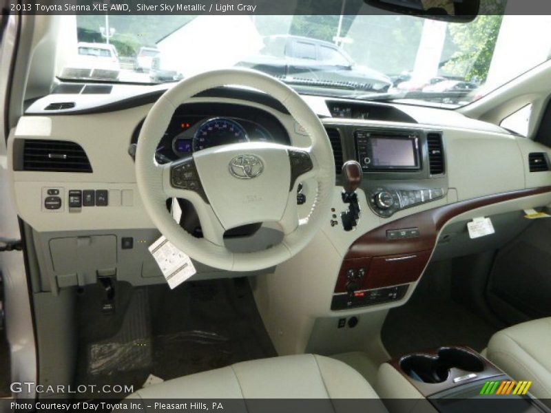 Silver Sky Metallic / Light Gray 2013 Toyota Sienna XLE AWD