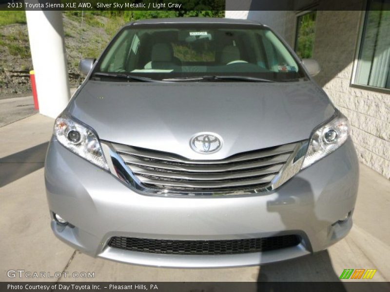 Silver Sky Metallic / Light Gray 2013 Toyota Sienna XLE AWD