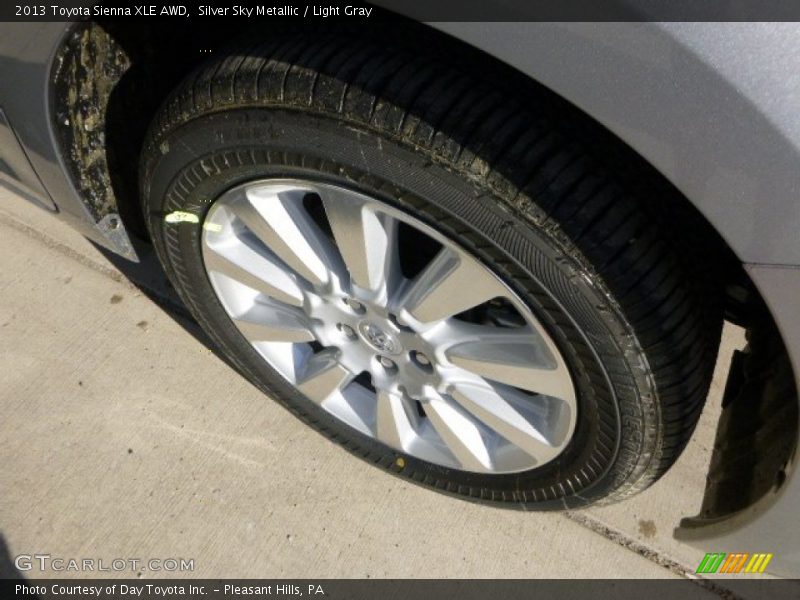 Silver Sky Metallic / Light Gray 2013 Toyota Sienna XLE AWD
