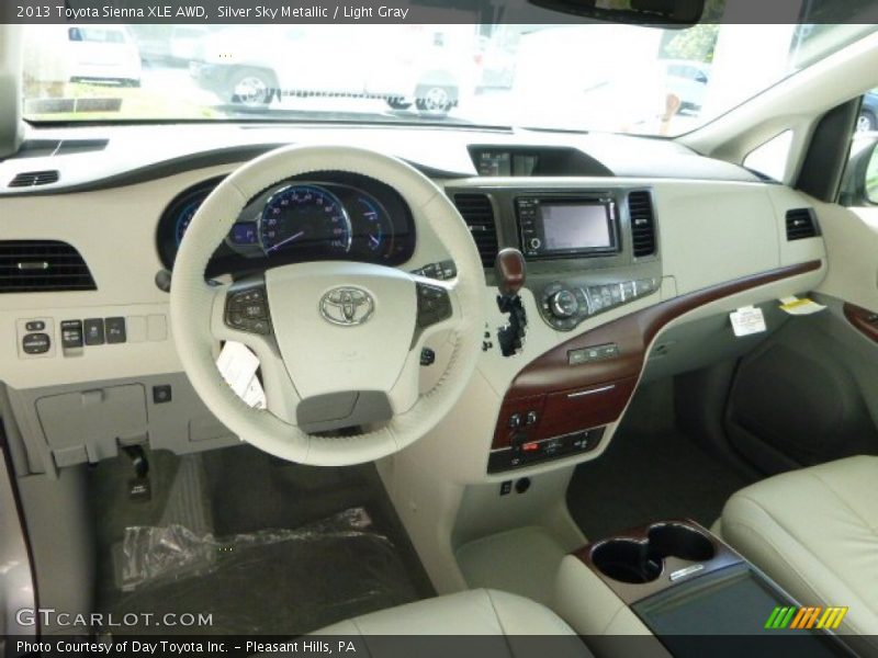 Silver Sky Metallic / Light Gray 2013 Toyota Sienna XLE AWD