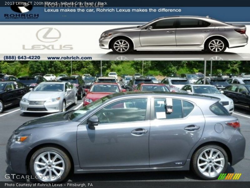 Nebula Gray Pearl / Black 2013 Lexus CT 200h Hybrid