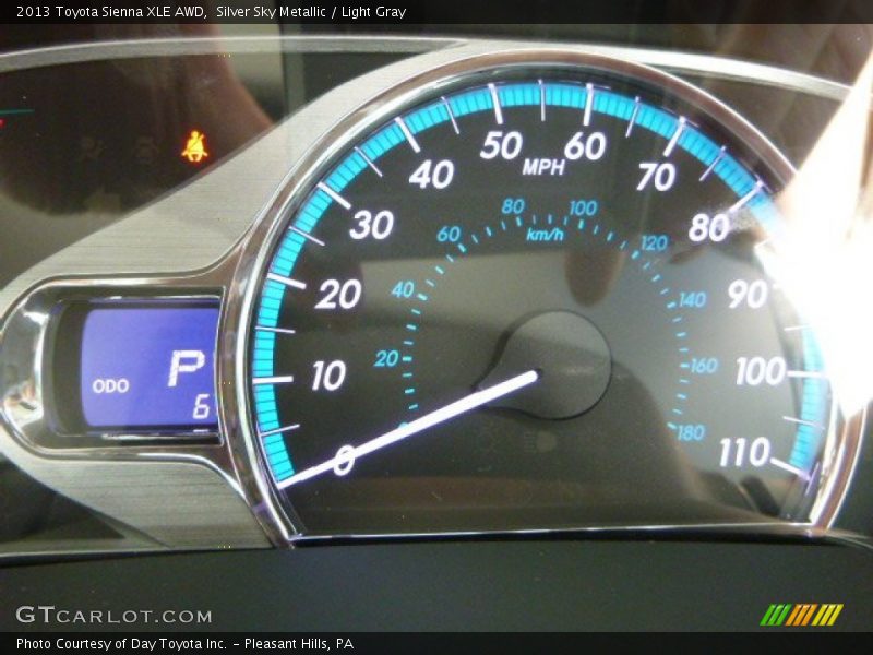 Silver Sky Metallic / Light Gray 2013 Toyota Sienna XLE AWD