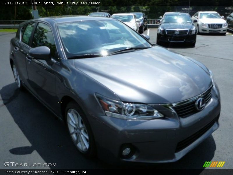 Nebula Gray Pearl / Black 2013 Lexus CT 200h Hybrid