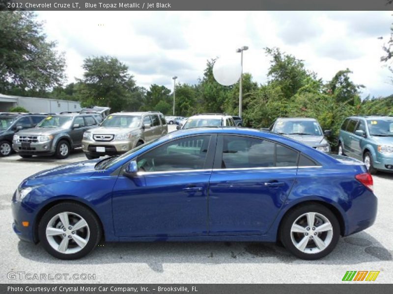 Blue Topaz Metallic / Jet Black 2012 Chevrolet Cruze LT